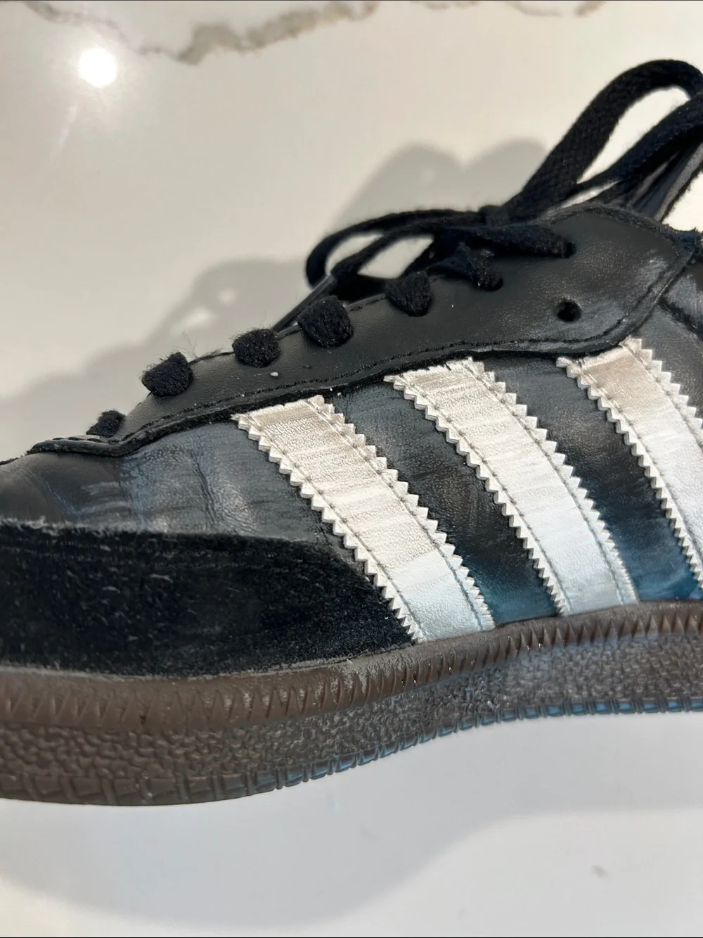 adidas Samba Black with White Stripes Sneakers - perfect treads